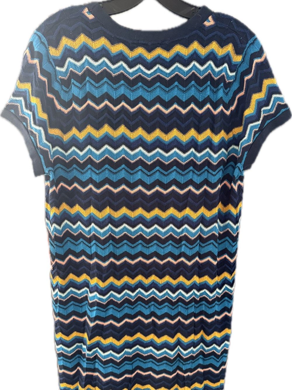 Missoni for Target Navy, Teal and Coral Chevron Crewneck Sweater Dress